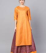 Mustard printed polyester salwar