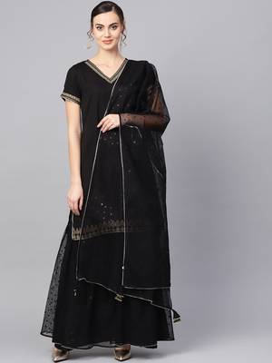 Black plain crepe salwar 1