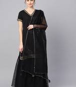 Black plain crepe salwar