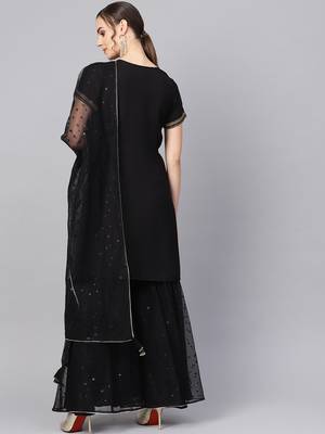 Black plain crepe salwar 2