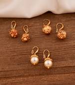 Three pairs of Ethnic earrings one gram gold