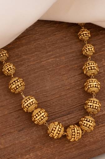 Antique balls necklace one gram gold