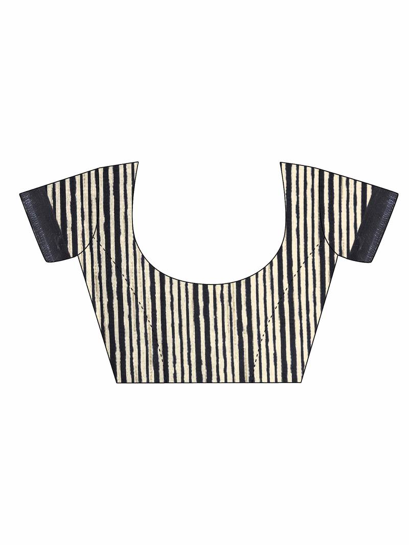 Beige Printed Art Silk Sarees With Unstitched Blouse