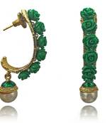 Green pearl studs