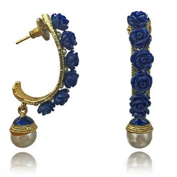 Blue pearl studs 1