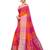 Orange Woven Linen Saree With Unstitched Blouse