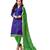 Purple Embroidered Art Silk Unstitched Salwar With Dupatta