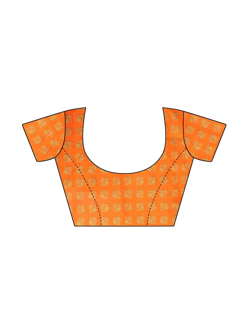 White Printed Art Silk Sarees With Unstitched Blouse