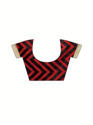 Black Woven Banarasi Sarees With Unstitched Blouse 5