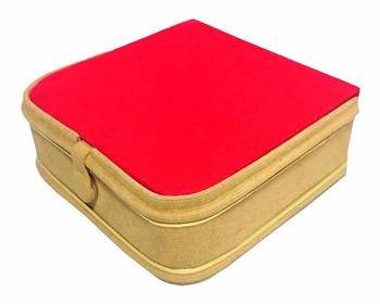 atorakushon   Mini Bangle Bracelet Box Travel Gift Box Jewelry Case Wedding Gift, Vanity Box pack of 2 (Beige, Red) 4