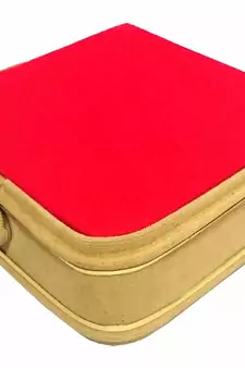 atorakushon   Mini Bangle Bracelet Box Travel Gift Box Jewelry Case Wedding Gift, Vanity Box pack of 4 (Beige, Red)