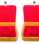 atorakushon   Mini Bangle Bracelet Box Travel Gift Box Jewelry Case Wedding Gift, Vanity Box pack of 2 (Beige, Red)