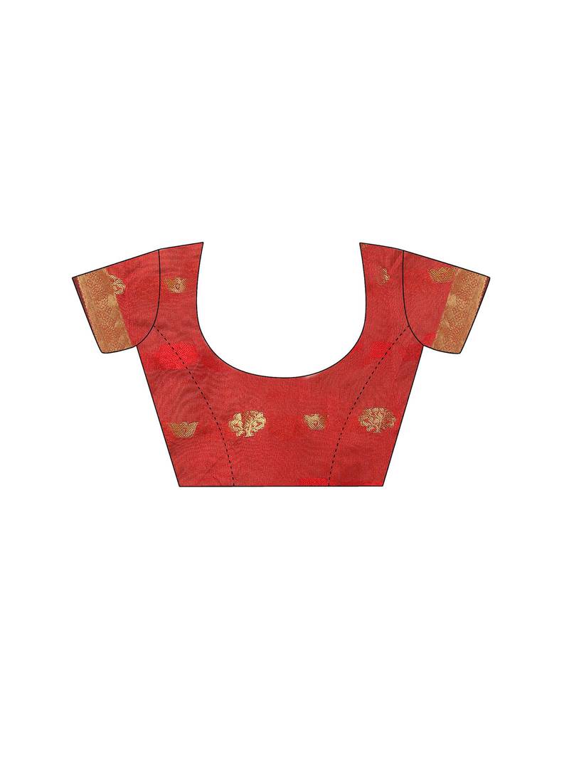 Green Woven Banarasi Sarees With Unstitched Blouse