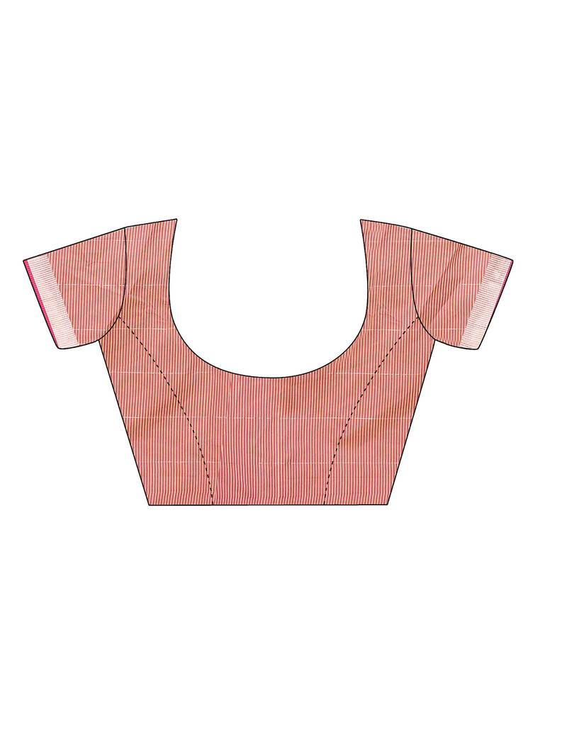 Yellow Woven Maheshwari Sarees With Unstitched Blouse