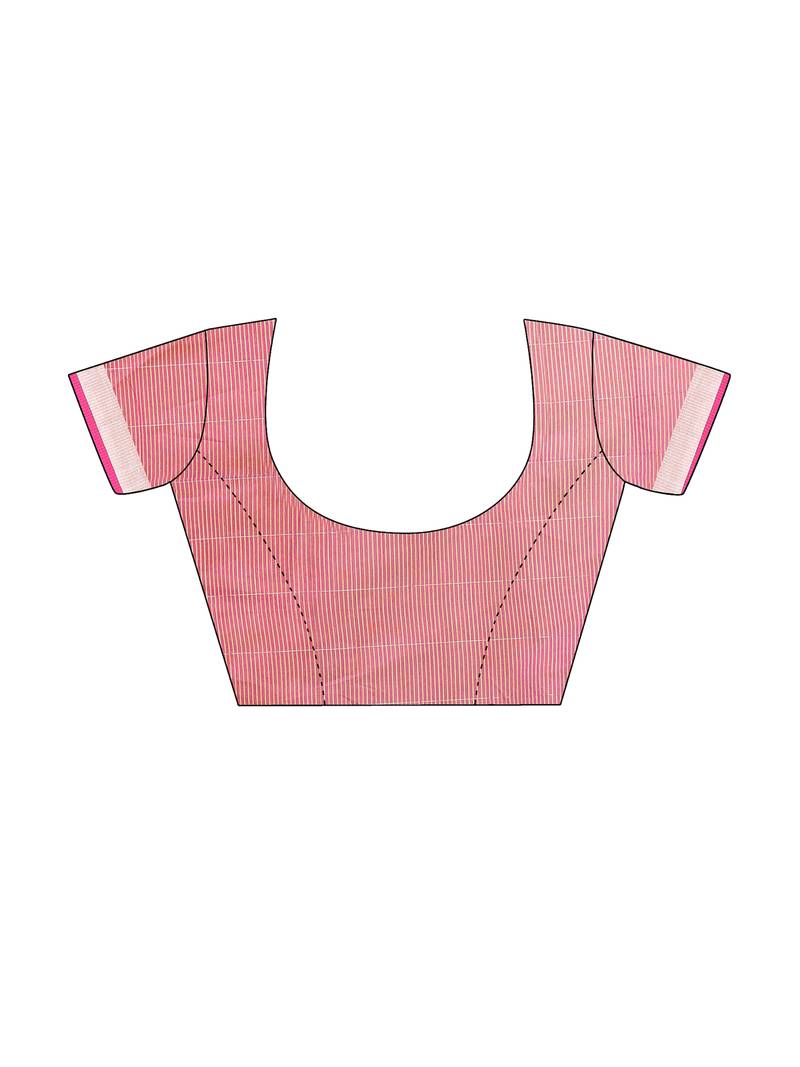 Green Woven Maheshwari Sarees With Unstitched Blouse