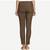 Brown Cotton Slim Fit Embroidered Cigarette Trousers For Women's