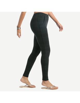 Grey Cotton Slim Fit Embroidered Cigarette Trousers For Women's 2