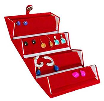 atorakushon   Mini Bangle Bracelet Box Travel Gift Box Jewelry Case Wedding Gift, Vanity Box pack of 3 (Beige, Red) 4