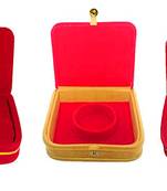 atorakushon   Mini Bangle Bracelet Box Travel Gift Box Jewelry Case Wedding Gift, Vanity Box pack of 3 (Beige, Red)