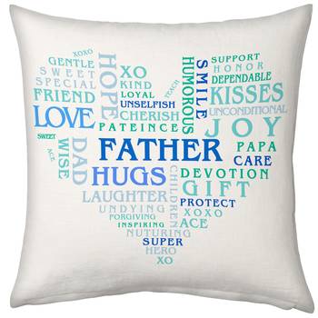 Best Father Heart Shape Word Collection Cushion 915 1