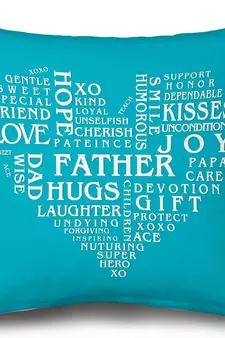 Heart Shape Words Collection Cushion For Father 924