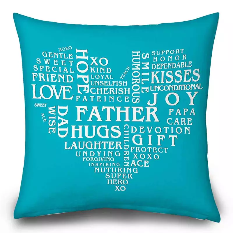 Heart Shape Words Collection Cushion For Father 924