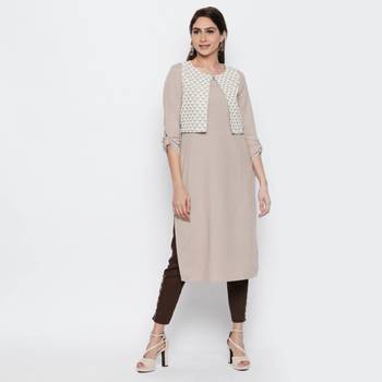 Brown Cotton Strech Drill Fabric Embroidered Slim Fit Cigarette Trousers For Women's 4