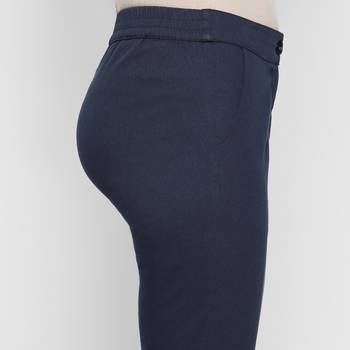 Blue Cotton Stretch Drill Fabric Slim Fit Embroidered Cigarette Pant For Women's 5