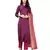 Purple Banarasi Silk Jacquard Unstitched salwar with dupatta