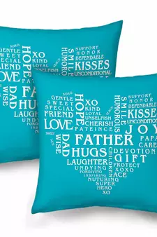 Heartshape Word Collection Cushion Pair To Father 9242