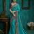 Blue Poly Silk Zari Embroidered Fancy Designer Saree