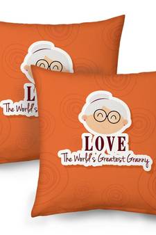 Worlds Greatest Granny Print Cushions For Grandma 9262