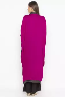 Pink Embroidered Cotton Party Wear Kurti