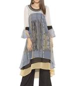 Grey Printed Georgette Party Wear Kurti