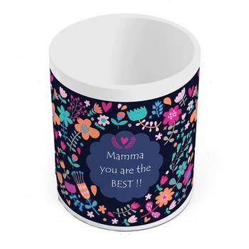 Mamma You Are The Best Print Quotation Coffee Mug 1