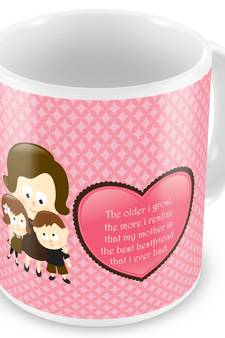 Mother Is The Best Friend Printed Cute Coffee Mug