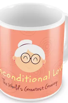 Unconditional Love Printed Coffee Mug For Grandma