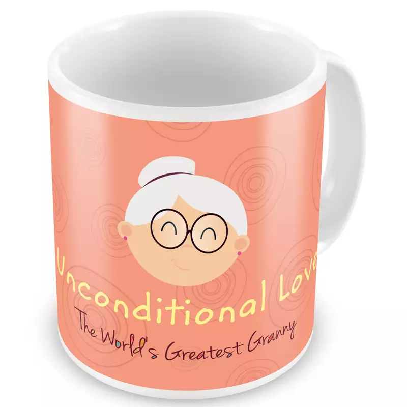Unconditional Love Printed Coffee Mug For Grandma