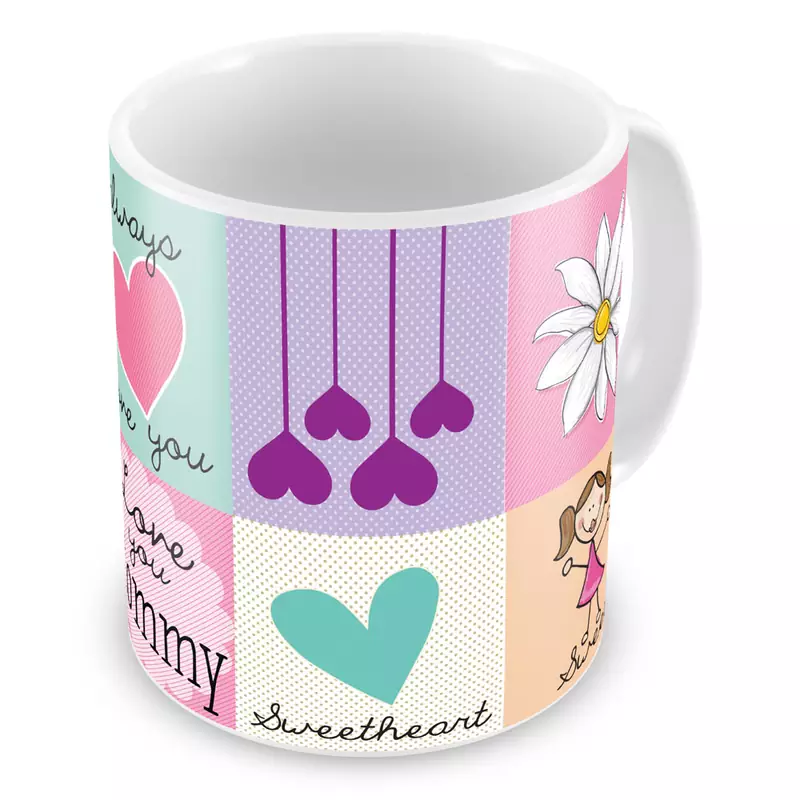 Love You Mother Print Quotation Design Coffee Mug