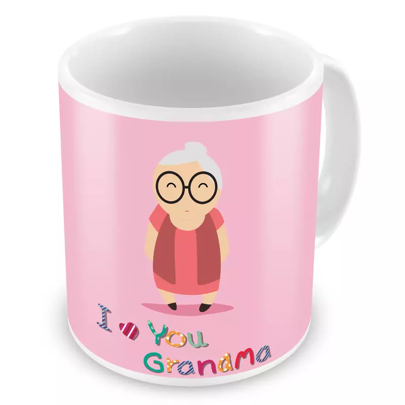 I Love You Grandma Print Fancy Designer Coffee Mug