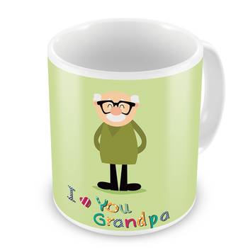 I Love You Grandpa Print Fancy Designer Coffee Mug 1
