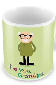 I Love You Grandpa Print Fancy Designer Coffee Mug