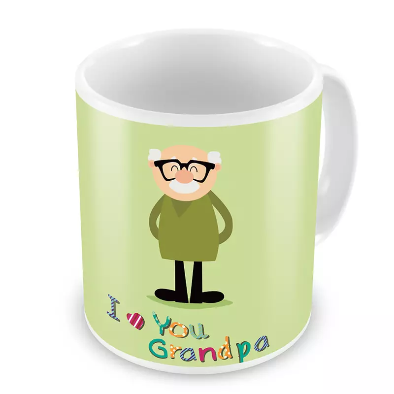I Love You Grandpa Print Fancy Designer Coffee Mug