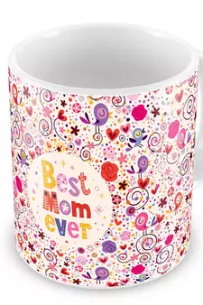 Best Mom Ever Printed Quote Delightful Coffee Mug