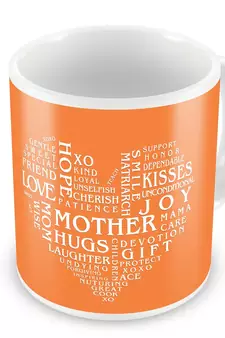 Heart Shape Words Collection Coffee Mug For Mother