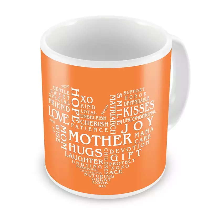 Heart Shape Words Collection Coffee Mug For Mother