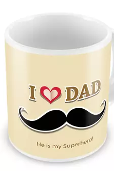 I Love Dad Printed Quotation Delightful Coffee Mug