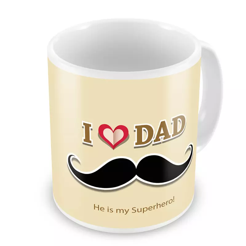 I Love Dad Printed Quotation Delightful Coffee Mug