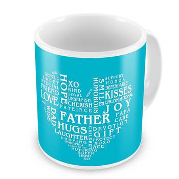 Heart Shape Words Collection Coffee Mug For Father 1