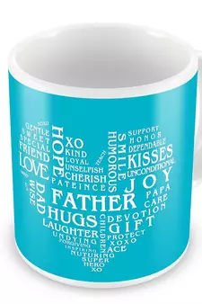 Heart Shape Words Collection Coffee Mug For Father